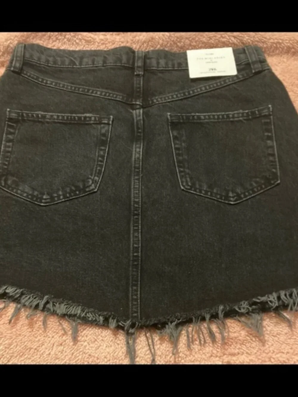 Zara black frayed